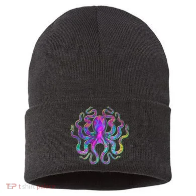 Psychedelic Octopus Sustainable Knit Beanie