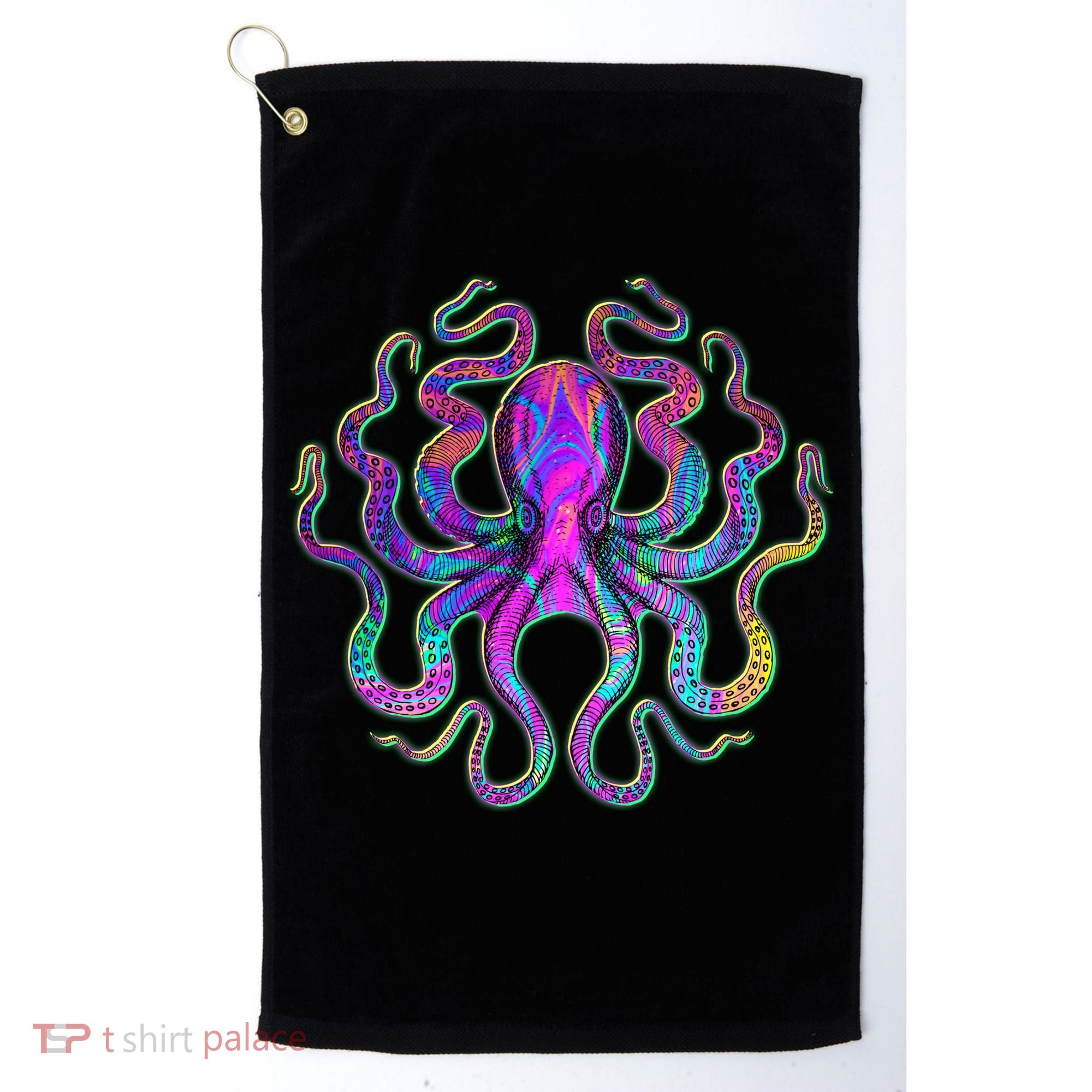 Psychedelic Octopus Golf Towel