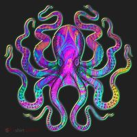 Psychedelic Octopus Golf Towel thumb 3