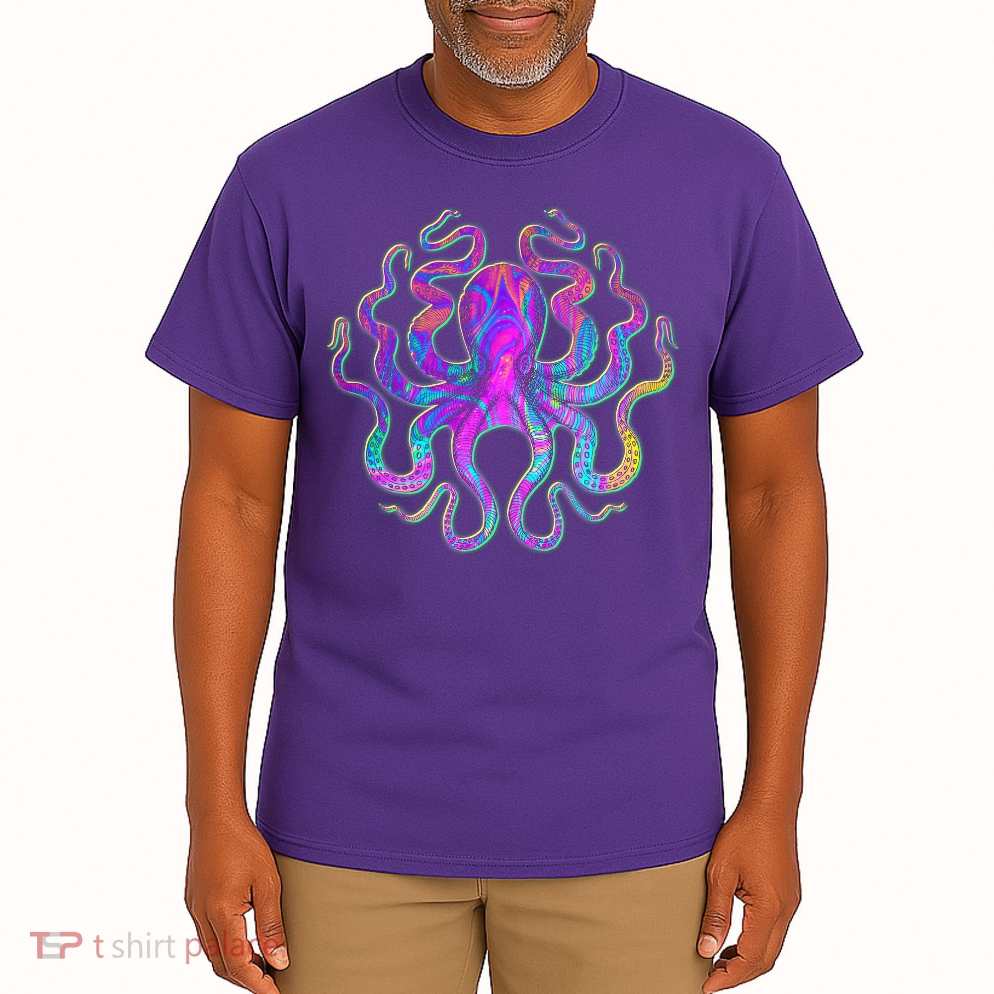 Psychedelic Octopus Tall T-Shirt