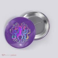 Psychedelic Octopus Button thumb 0
