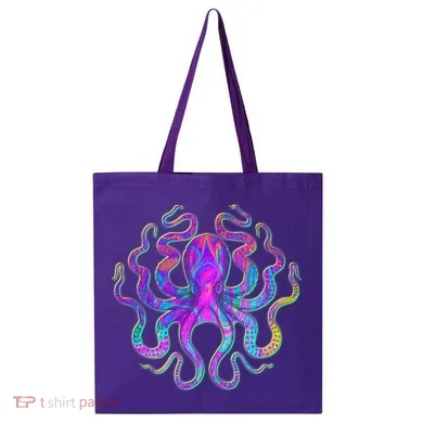Psychedelic Octopus Tote Bag