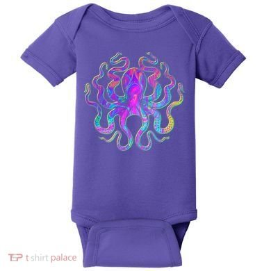 Psychedelic Octopus Baby Bodysuit