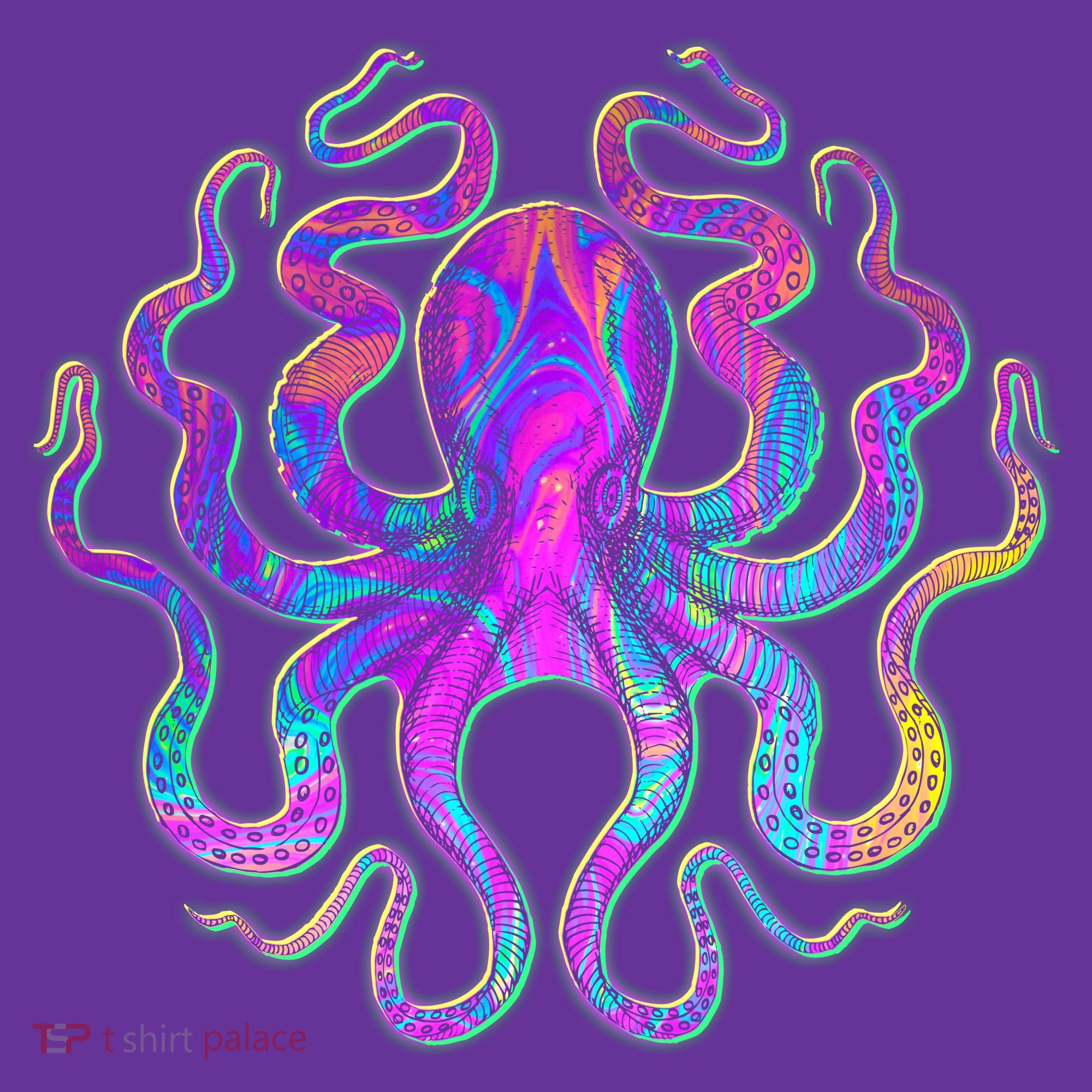 Psychedelic Octopus Visor