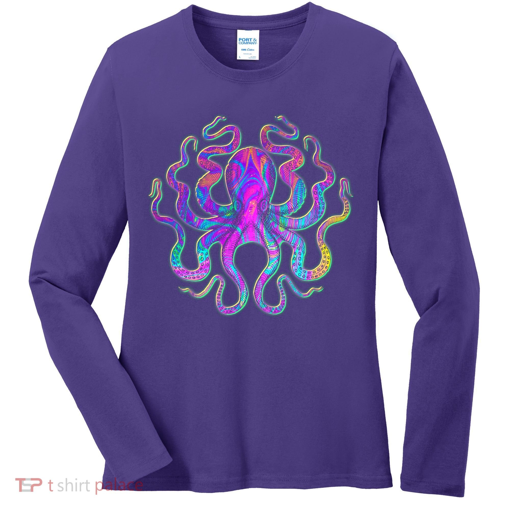 Psychedelic Octopus Women's Long Sleeve Shirt