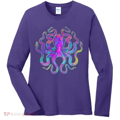 Psychedelic Octopus Women's Long Sleeve Shirt