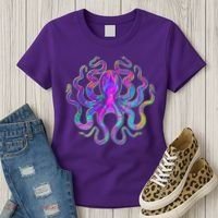 Psychedelic Octopus Women's T-Shirt thumb 3