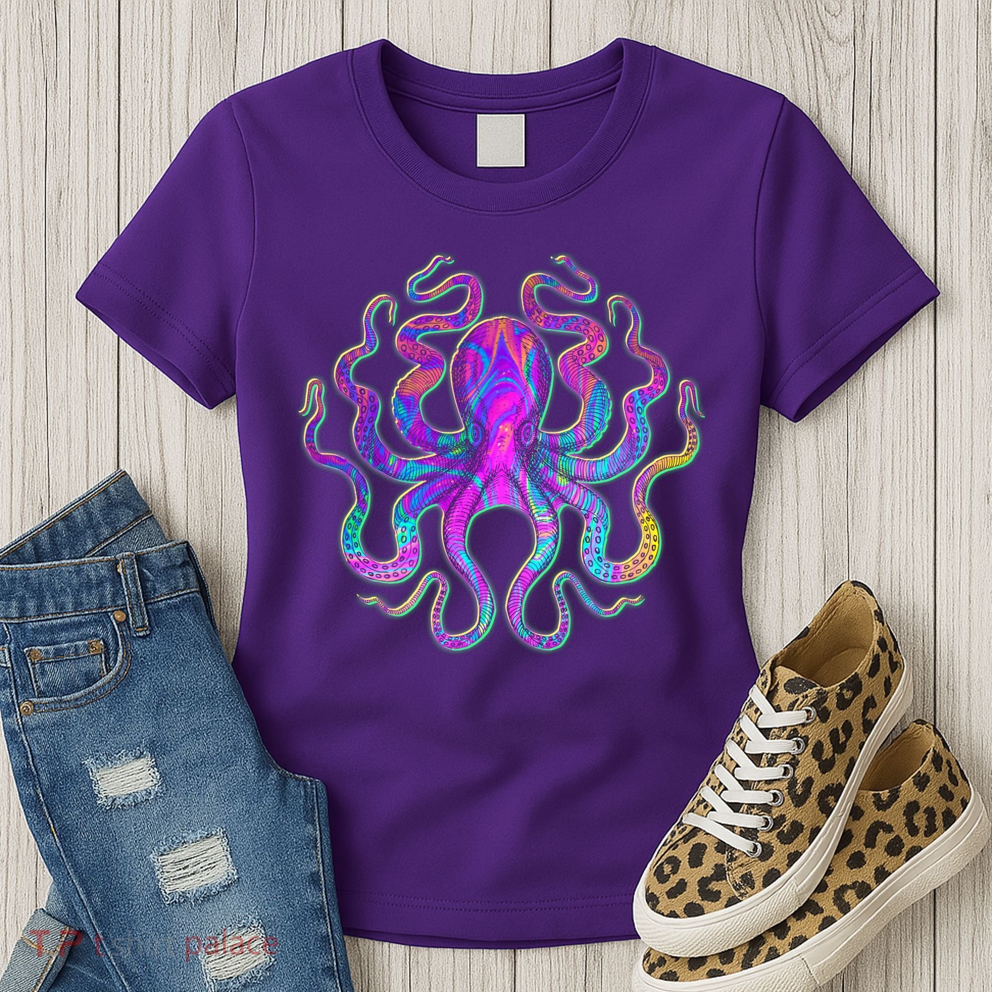 Psychedelic Octopus Women's T-Shirt