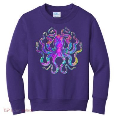 Psychedelic Octopus Kids Sweatshirt