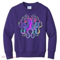 Psychedelic Octopus Kids Sweatshirt thumb 0
