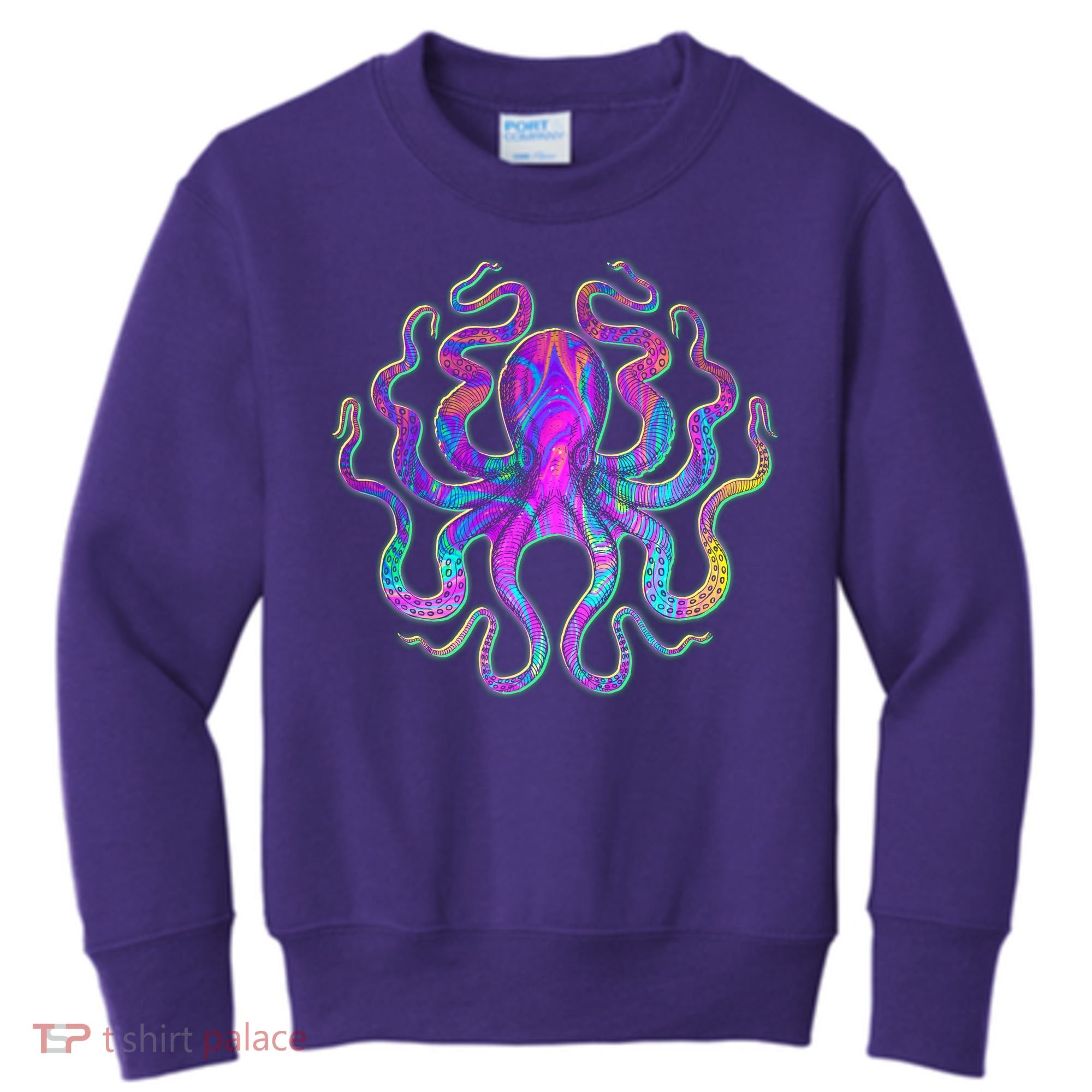 Psychedelic Octopus Kids Sweatshirt