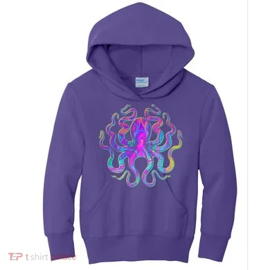 Psychedelic Octopus Kids Hoodie