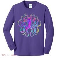 Psychedelic Octopus Kids Long Sleeve Shirt thumb 0