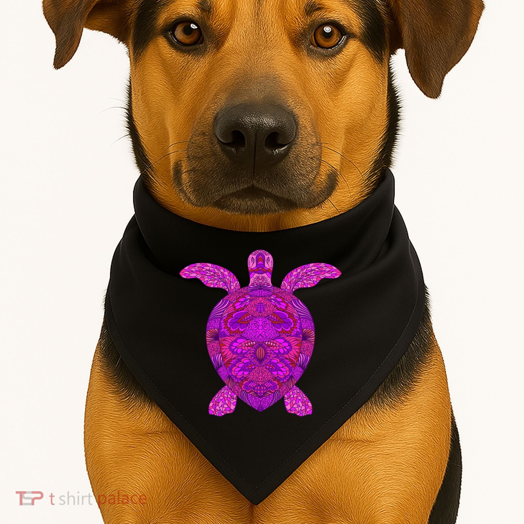 Psychedelic Turtle USA-Made Doggie Bandana
