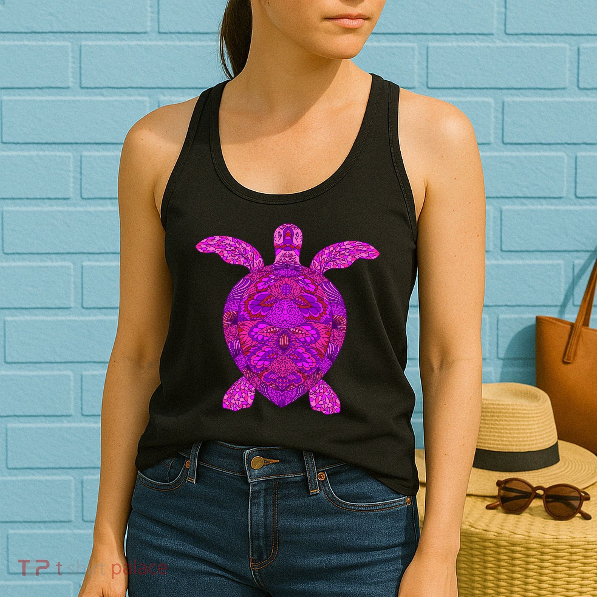 Psychedelic Turtle Women's Tank Top