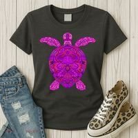 Psychedelic Turtle Women's T-Shirt thumb 3