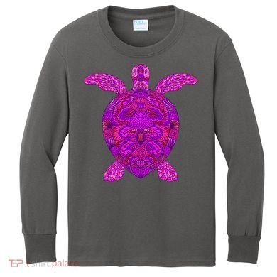 Psychedelic Turtle Kids Long Sleeve Shirt