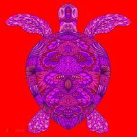 Psychedelic Turtle Santa Hat thumb 1