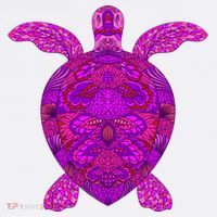 Psychedelic Turtle Comfort Colors Garment-Dyed Hooded Sweatshirt thumb 2