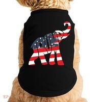 President Trump 2024 Republican Elephant Trump Supporter Doggie Tank thumb 0
