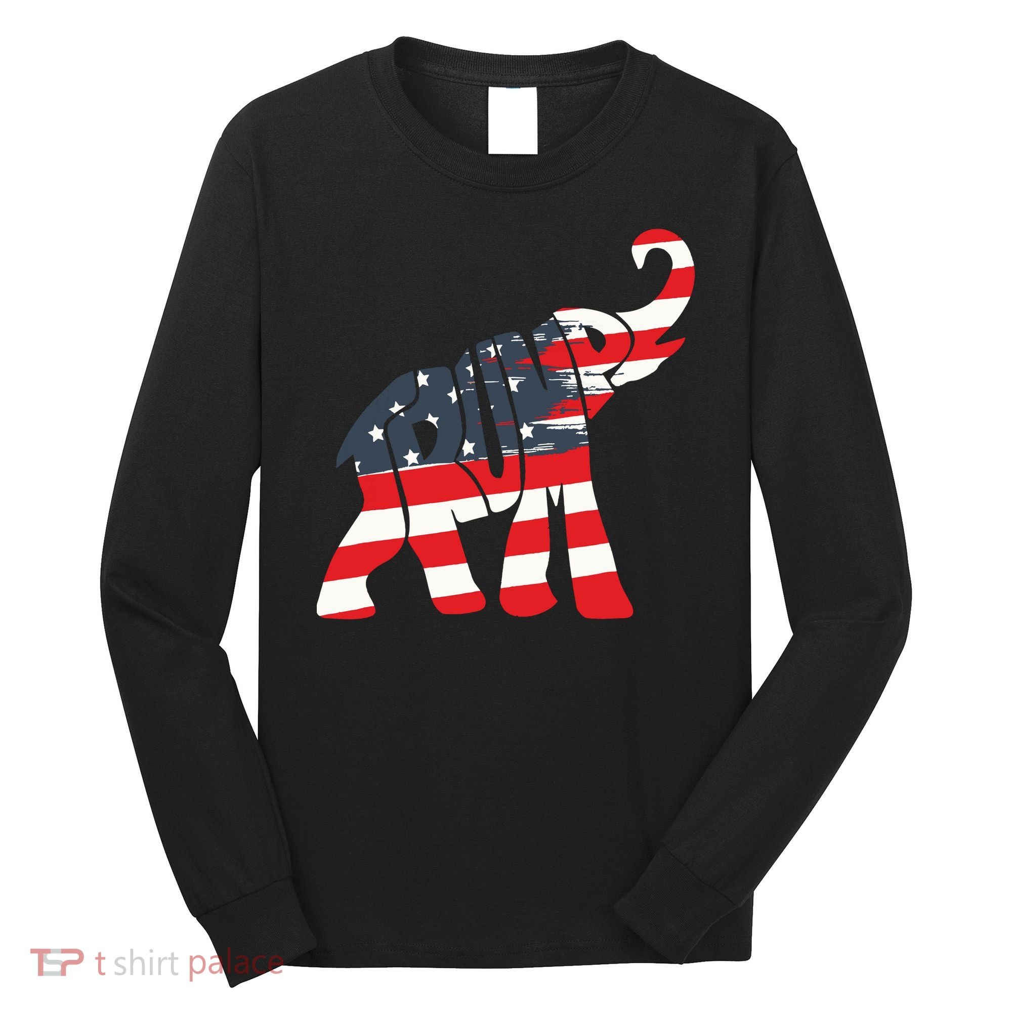 President Trump 2024 Republican Elephant Trump Supporter Long Sleeve Shirt