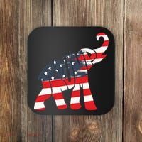 President Trump 2024 Republican Elephant Trump Supporter Coaster thumb 0