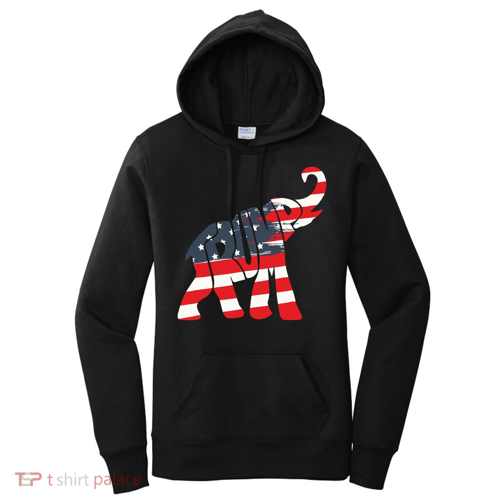 President Trump 2024 Republican Elephant Trump Supporter Women's Hoodie