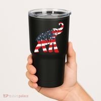 President Trump 2024 Republican Elephant Trump Supporter Tumbler thumb 2