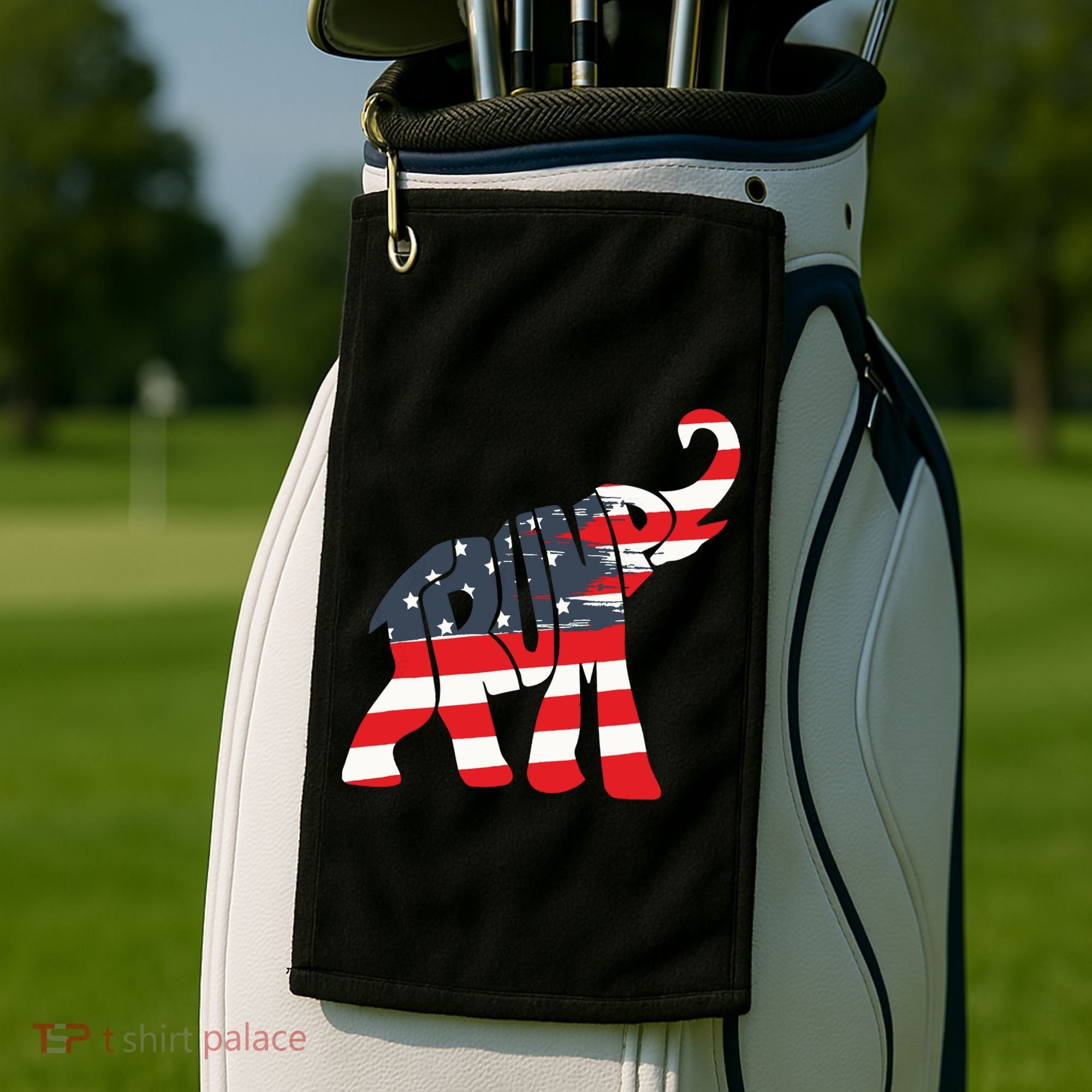 President Trump 2024 Republican Elephant Trump Supporter Golf Towel