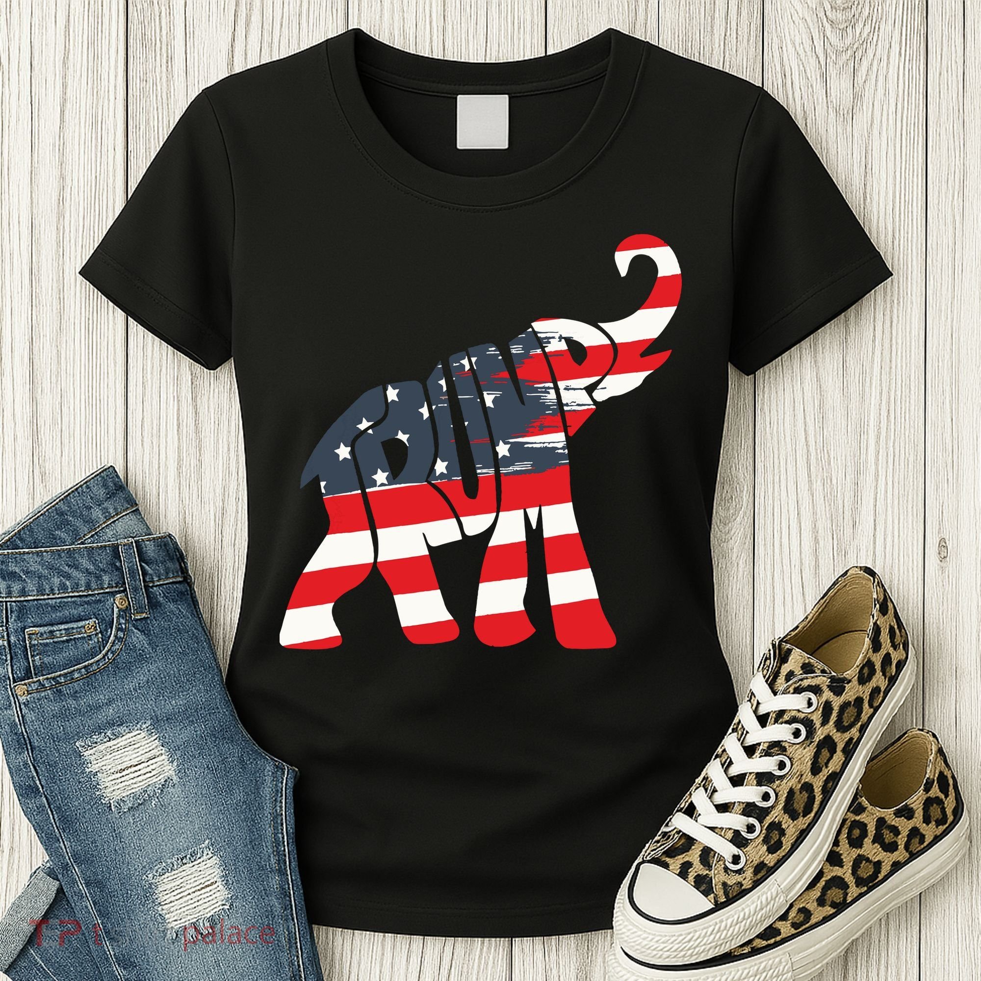 President Trump 2024 Republican Elephant Trump Supporter Women's T-Shirt
