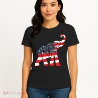 President Trump 2024 Republican Elephant Trump Supporter Women's T-Shirt thumb 4