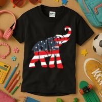 President Trump 2024 Republican Elephant Trump Supporter Kids T-Shirt thumb 3