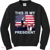 President Trump 2024 This Is My President Kids Sweatshirt thumb 0