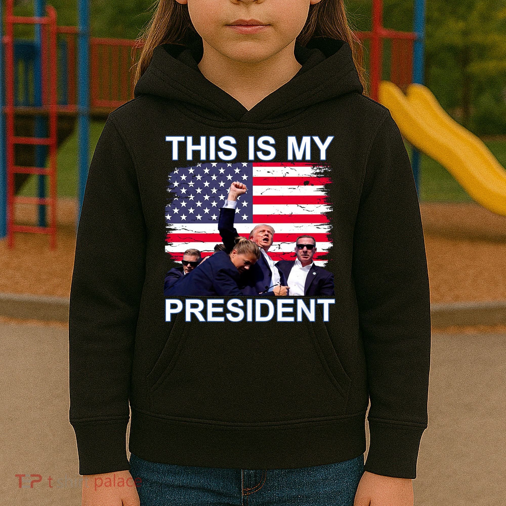 President Trump 2024 This Is My President Kids Hoodie