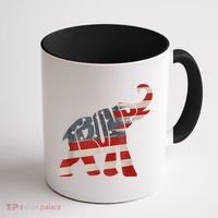 President Trump 2024 Republican Elephant Trump Supporter Coffee Mug thumb 1