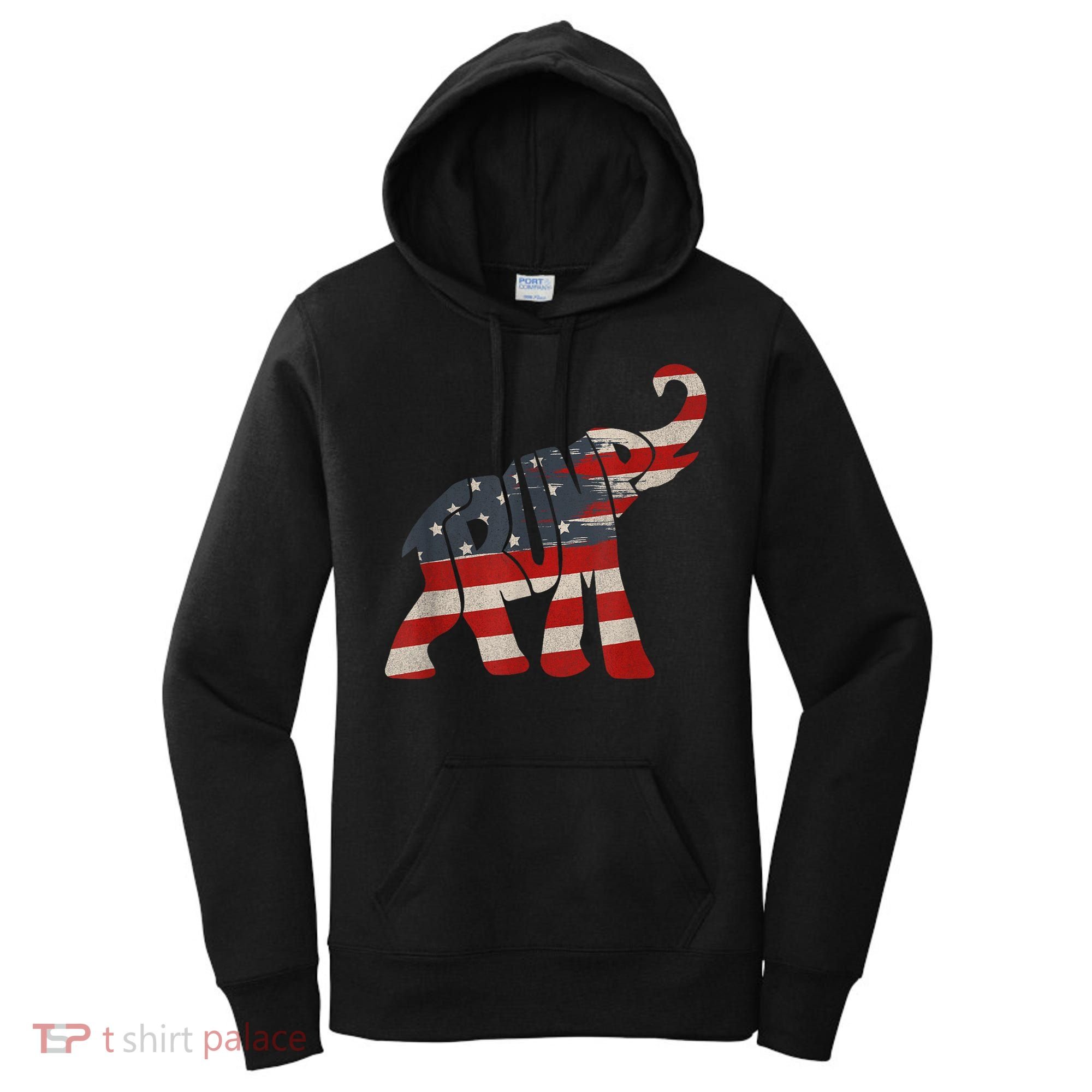 President Trump 2024 Republican Elephant Trump Supporter Women's Hoodie