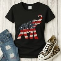 President Trump 2024 Republican Elephant Trump Supporter Women's T-Shirt thumb 3