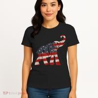 President Trump 2024 Republican Elephant Trump Supporter Women's T-Shirt thumb 4