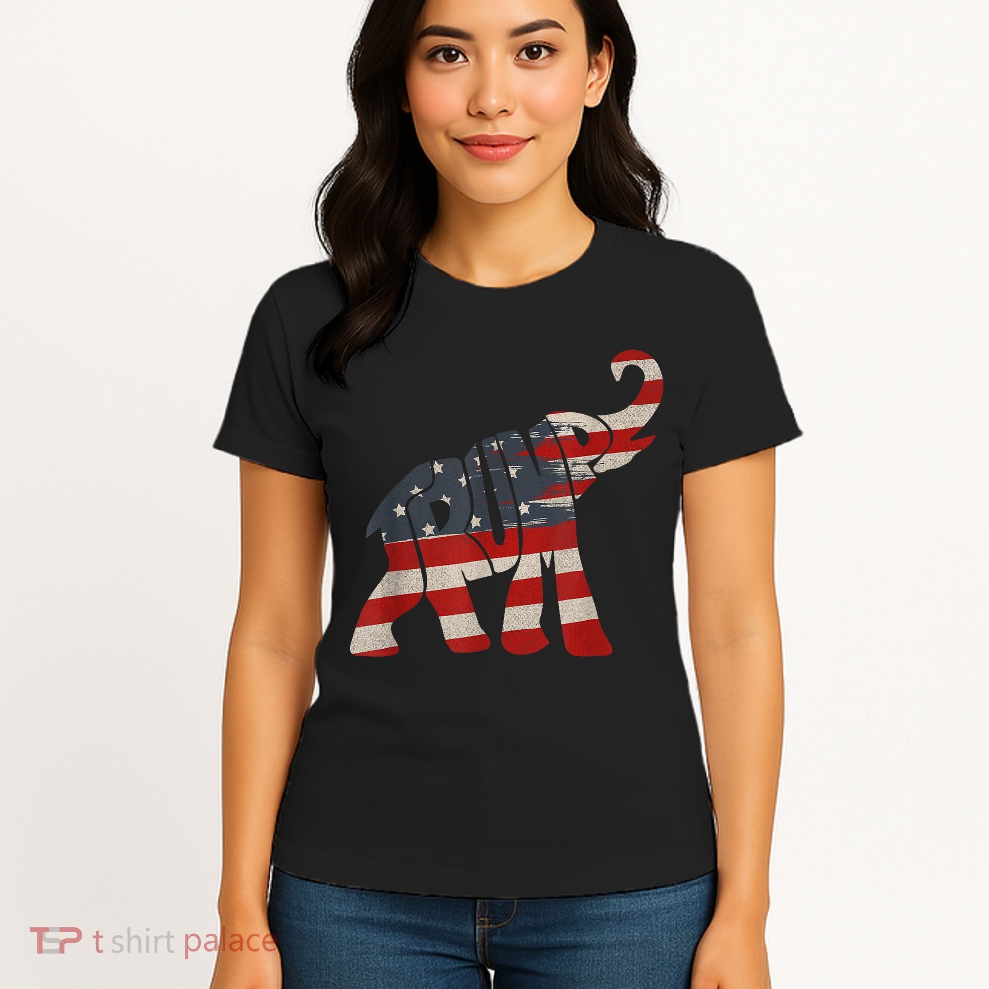 President Trump 2024 Republican Elephant Trump Supporter Women's T-Shirt