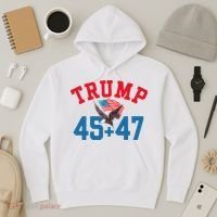 Patriotic Trump 45 And 47 Victory Winner Won Patriotic Flag Hoodie thumb 3