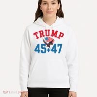 Patriotic Trump 45 And 47 Victory Winner Won Patriotic Flag Hoodie thumb 5