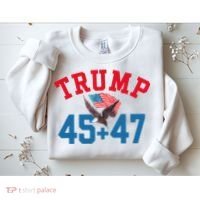 Patriotic Trump 45 And 47 Victory Winner Won Patriotic Flag Sweatshirt thumb 2