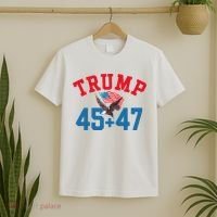 Patriotic Trump 45 And 47 Victory Winner Won Patriotic Flag T-Shirt thumb 2