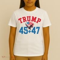 Patriotic Trump 45 And 47 Victory Winner Won Patriotic Flag T-Shirt thumb 4