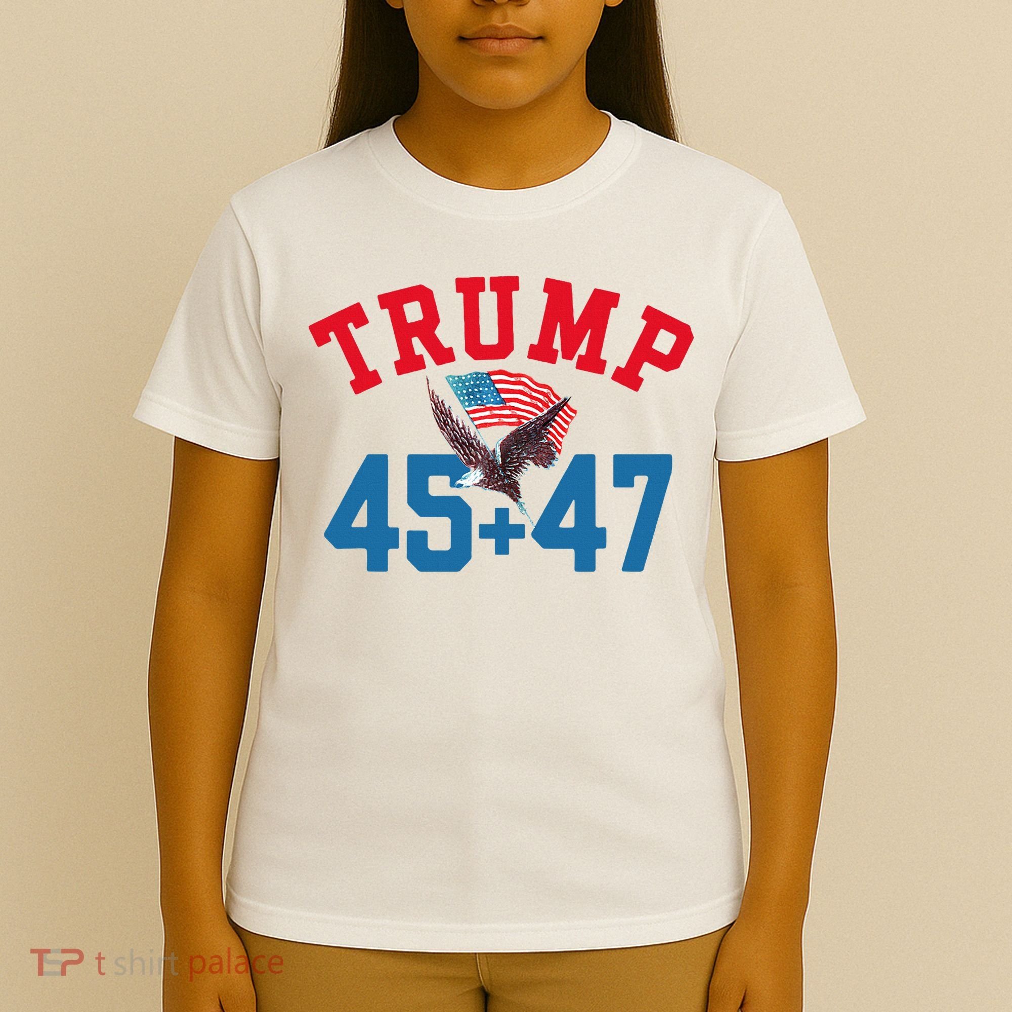 Patriotic Trump 45 And 47 Victory Winner Won Patriotic Flag T-Shirt