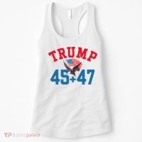 Patriotic Trump 45 And 47 Victory Winner Won Patriotic Flag Women's Tank Top thumb 0