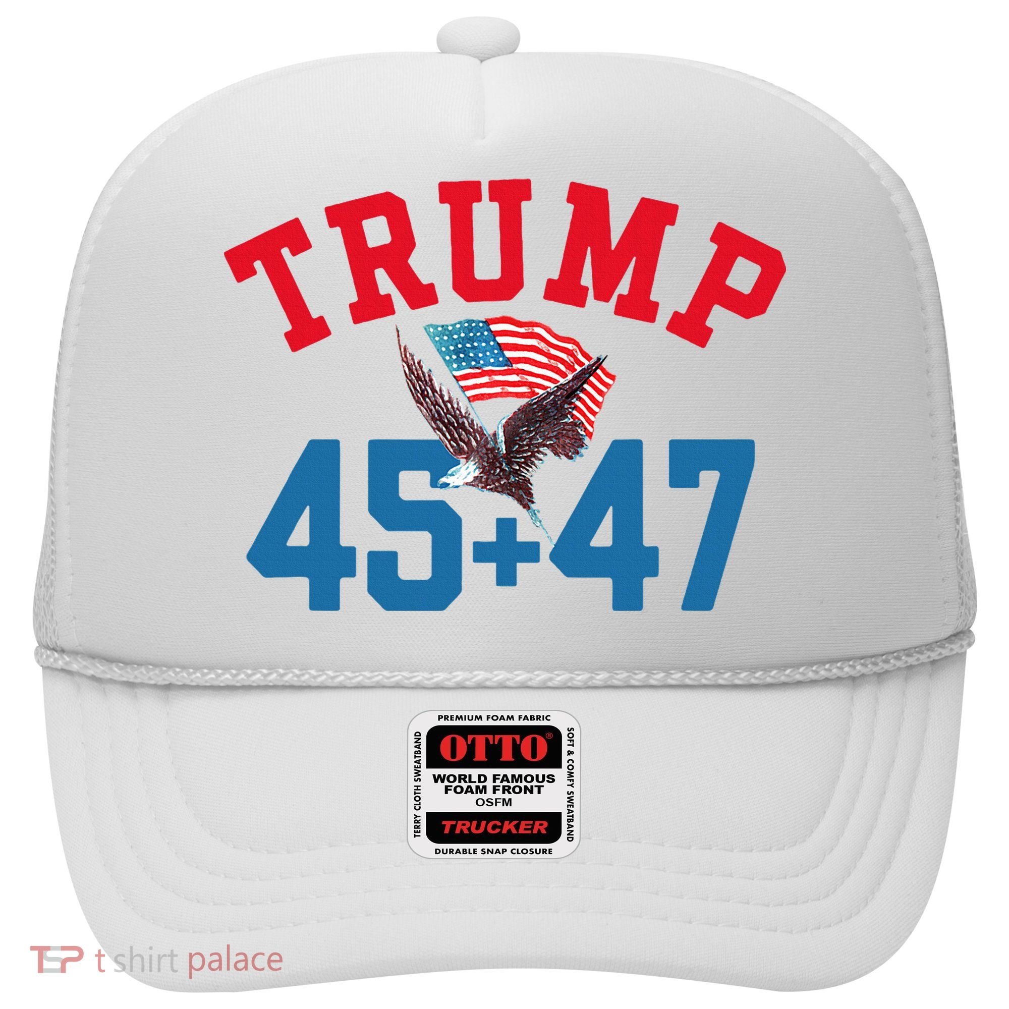 Patriotic Trump 45 And 47 Victory Winner Won Patriotic Flag Hat