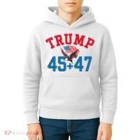 Patriotic Trump 45 And 47 Victory Winner Won Patriotic Flag Kids Hoodie thumb 4