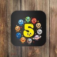 Planets Three 5 Years Old 5th Birthday Boy And Girl Coaster thumb 0