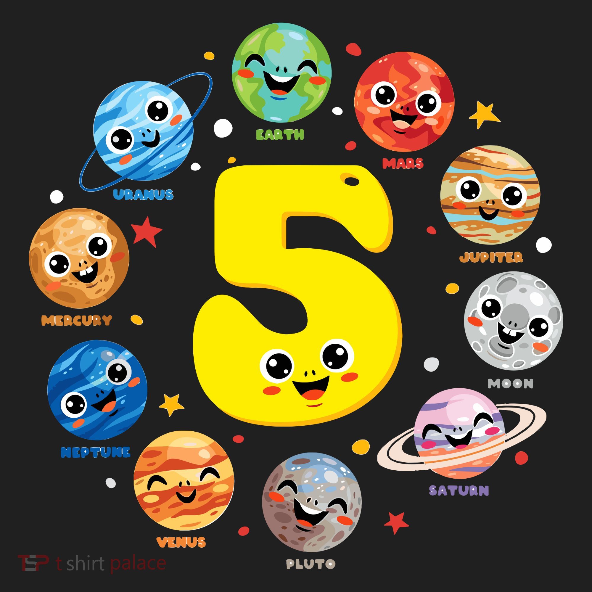 Planets Three 5 Years Old 5th Birthday Boy And Girl Tumbler